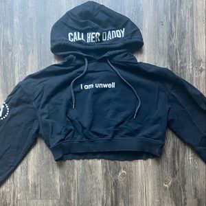 Call her daddy cropped hoodie